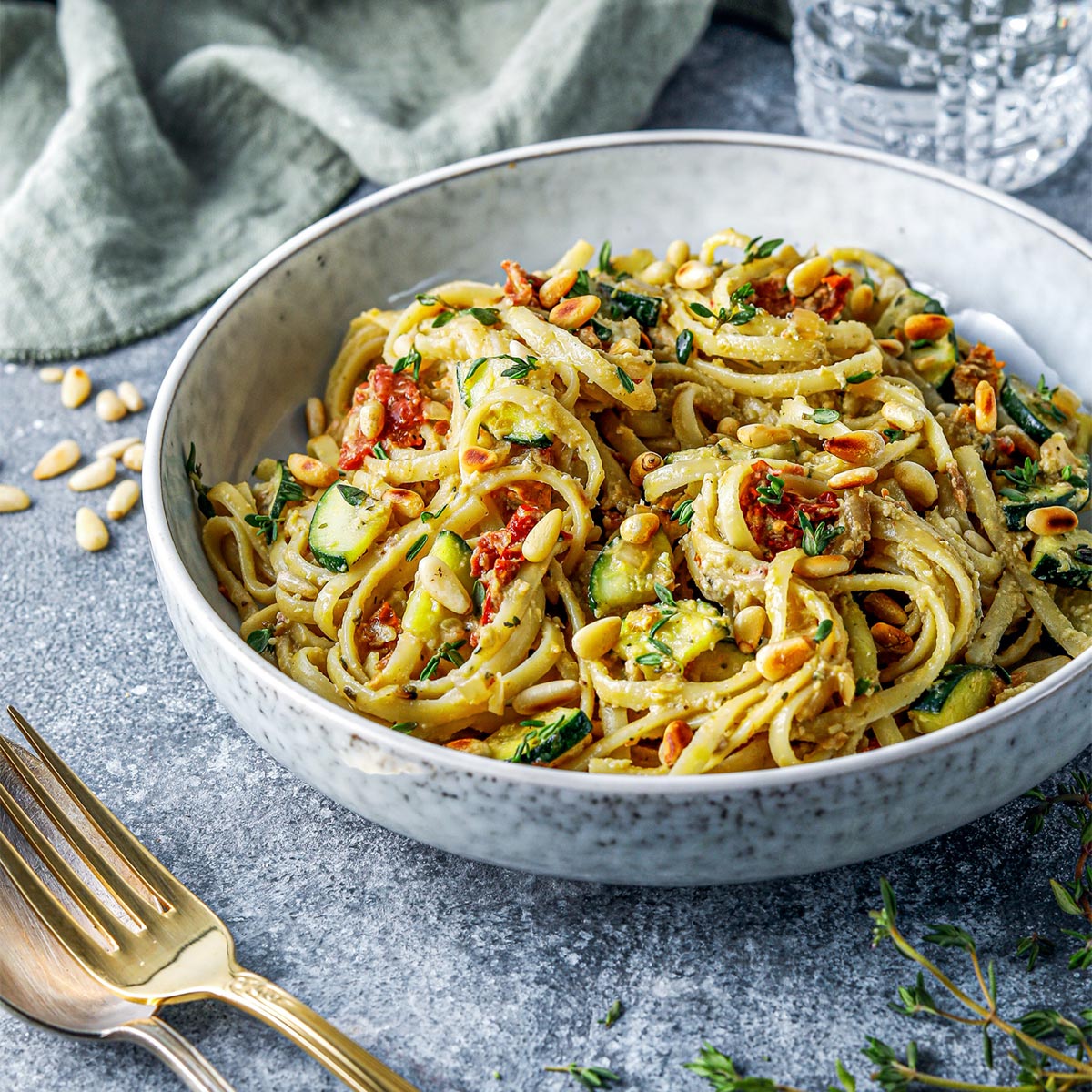 Linguine met artisjokpesto